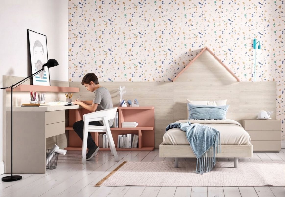 Dormitorio juvenil completo para estudiar